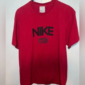 Vintage Gray Tag Nike Spell out Short Sleeve Spell Out Screen Print Shirt Size L